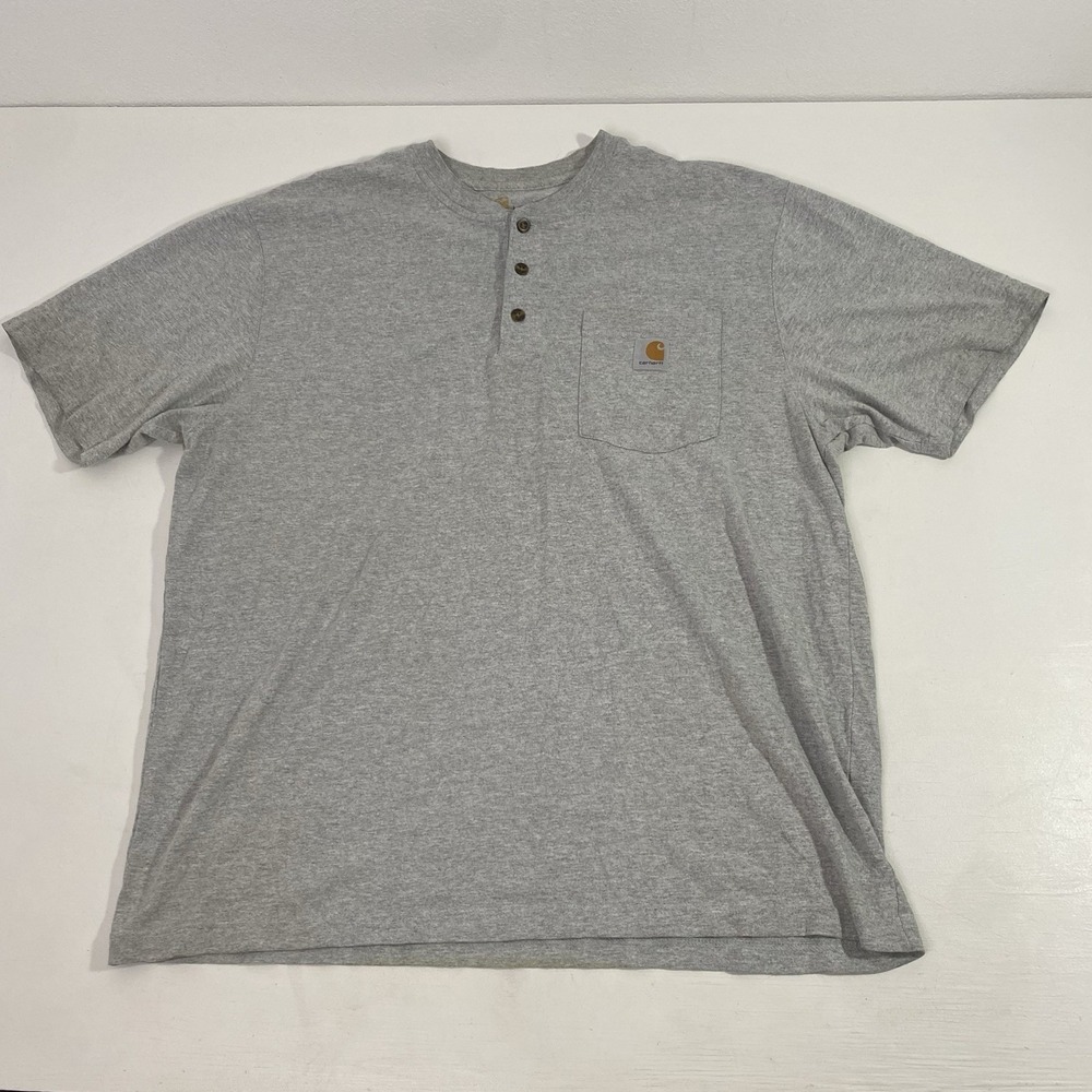 Carhartt Shirt Mens XL Short Sleeve Button Front Pocket Lightweight Relaxed Fit